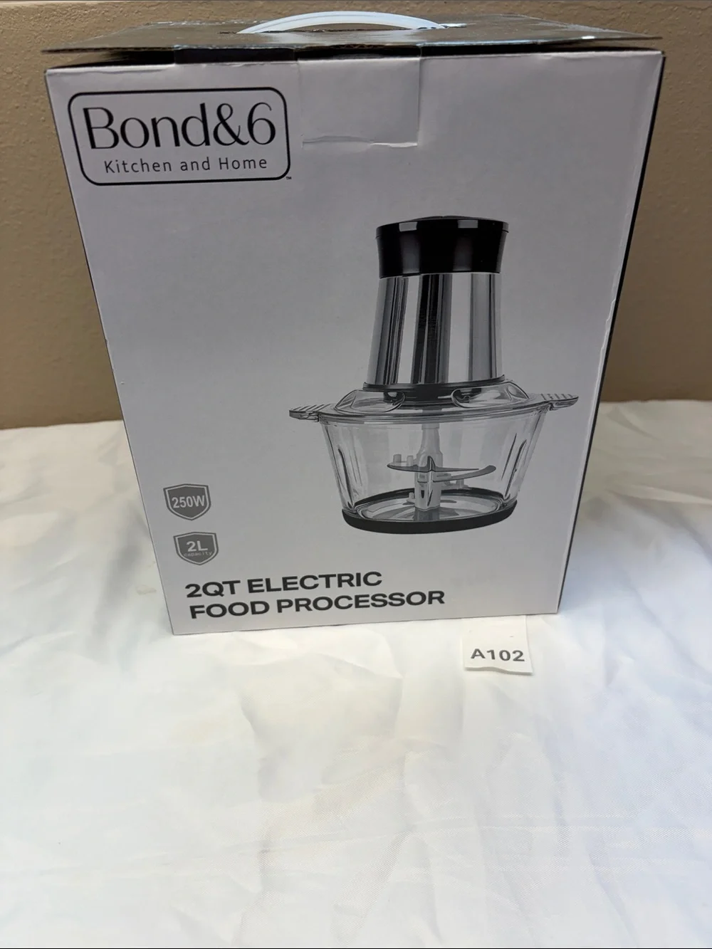 2QT Electric Food Processor - Silver/Black